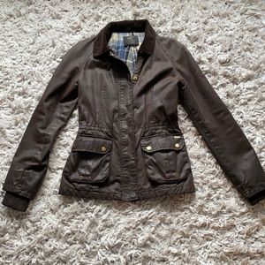 Zara wind-breaker with leathery finish size S